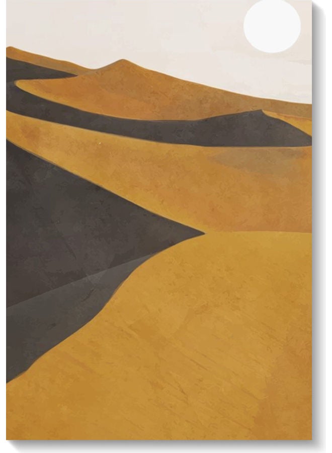 أتيك لوحة فنية بتصميم صحراء متعدد الألوان 40x60سم - Image 1