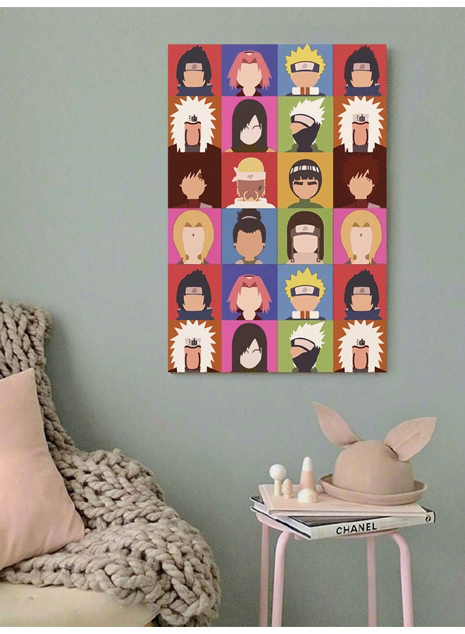 أتيك لوحة فنية بتصميم مستوحى من مسلسل الرسوم المتحركة "Naruto" متعدد الألوان 40x60سم - Image 2