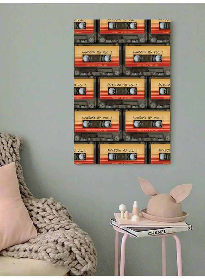 Atiq Cassettes Printed Wall Art Multicolour 40x60cm - Image 3