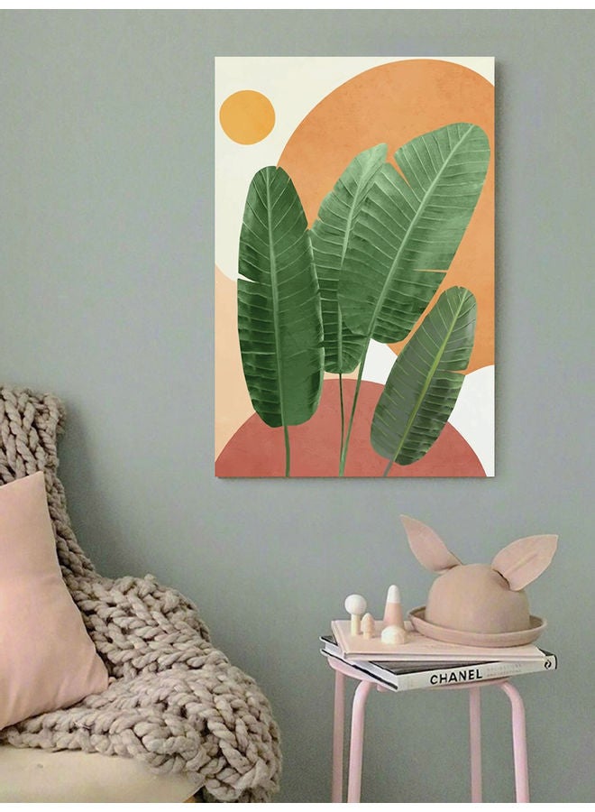 Atiq Leaves Printed Wall Art Multicolour 40x60cm - Image 3