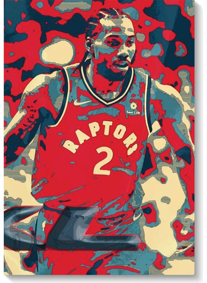 Atiq Kawhi Leonard Wall Art Painting Multicolour 40x60cm - Image 1