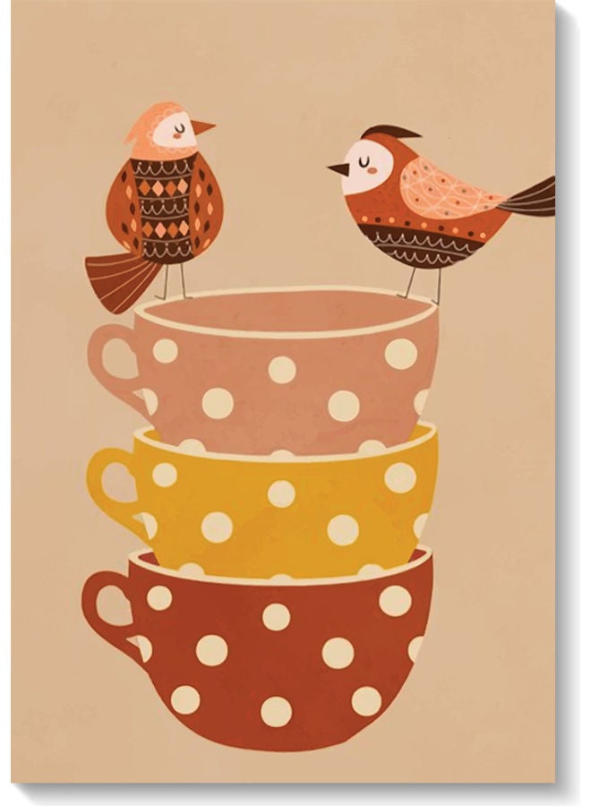 Atiq Birds Wall Art Painting Multicolour 40x60cm - Image 1