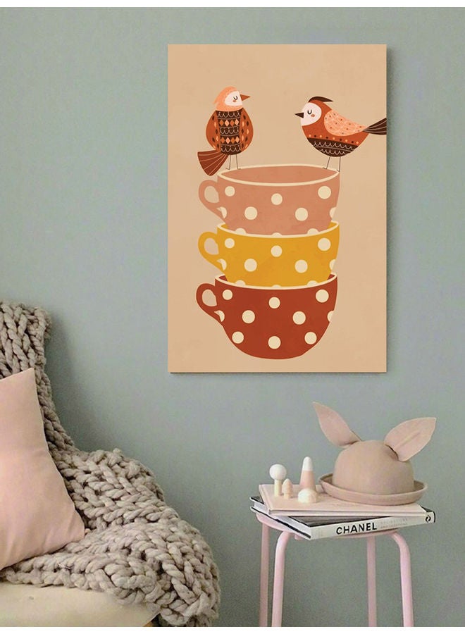 Atiq Birds Wall Art Painting Multicolour 40x60cm - Image 2