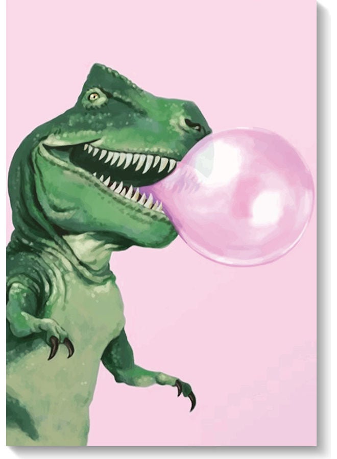 Atiq Dinosaur Wall Art Painting Multicolour 40x60cm - Image 1