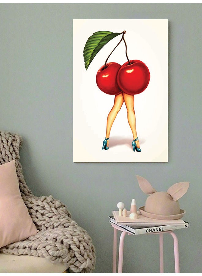 أتيك لوحة فنية لديكور الحائط برسمة كرز متعدد الألوان 40x60سم - Image 2