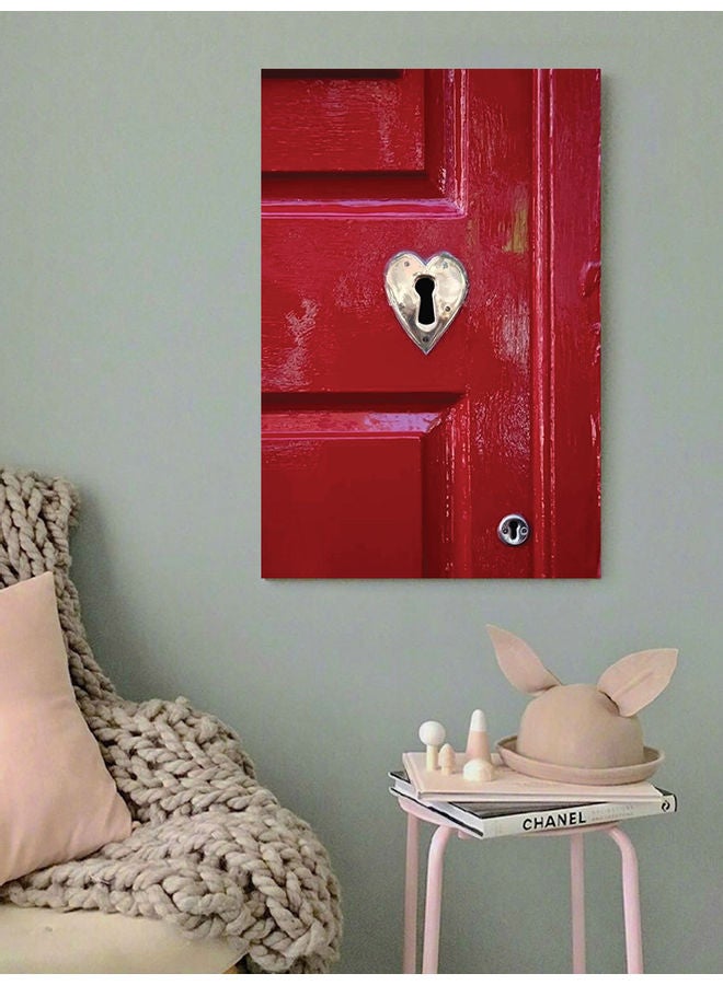 أتيك لوحة فنية لديكور الحائط تمثل قلبا يعبر عن الحب متعدد الألوان 40x60سم - Image 2