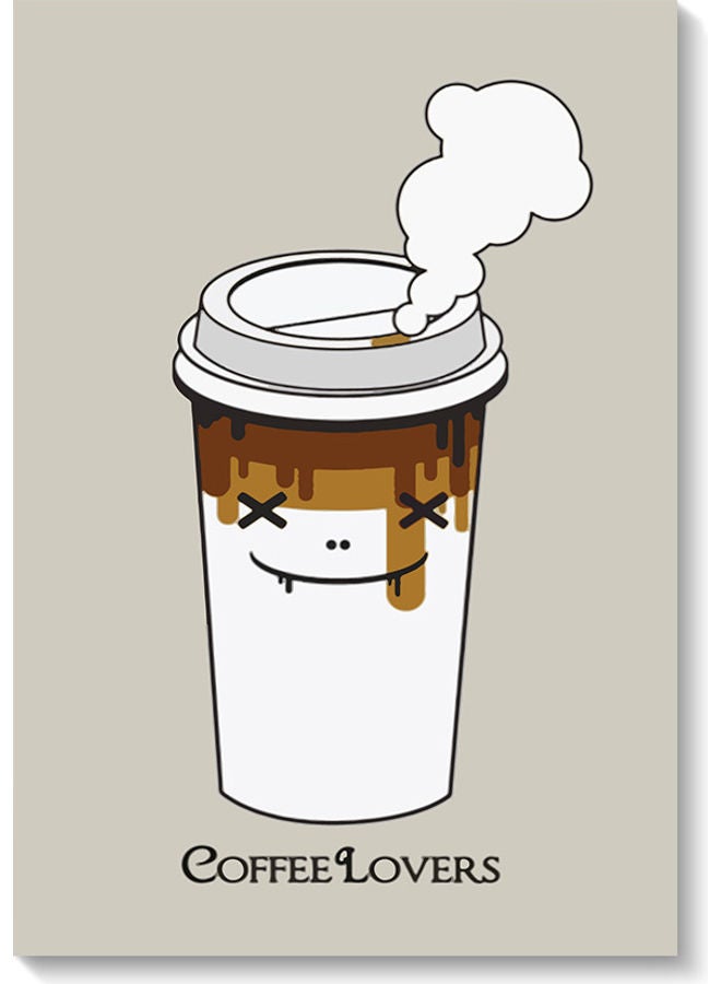 Atiq Coffee Lovers Wall Art Painting Multicolour 40x60cm - Image 1