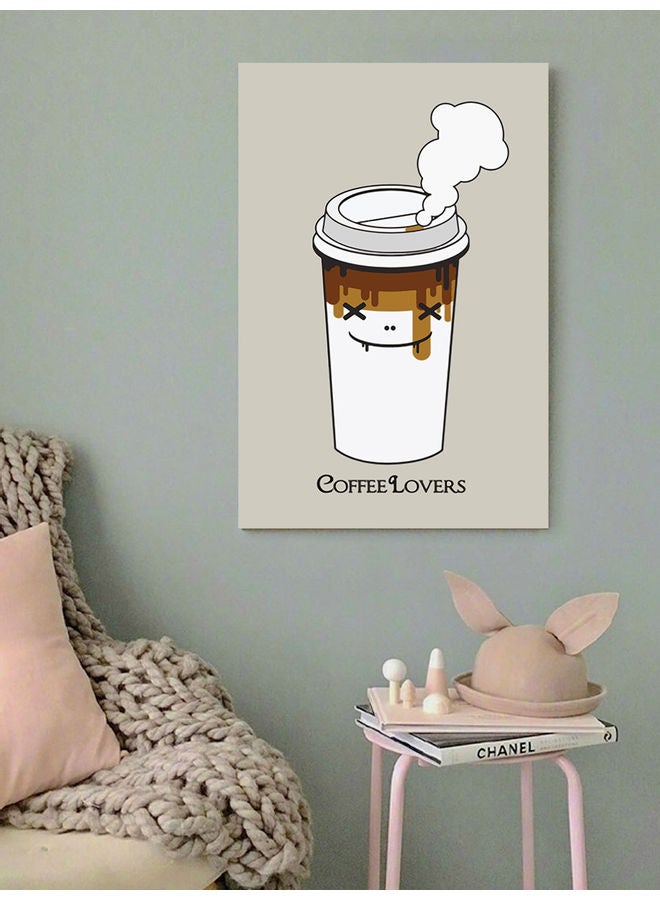 Atiq Coffee Lovers Wall Art Painting Multicolour 40x60cm - Image 2