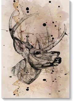 Deer Wall Art Multicolour 40x60cm