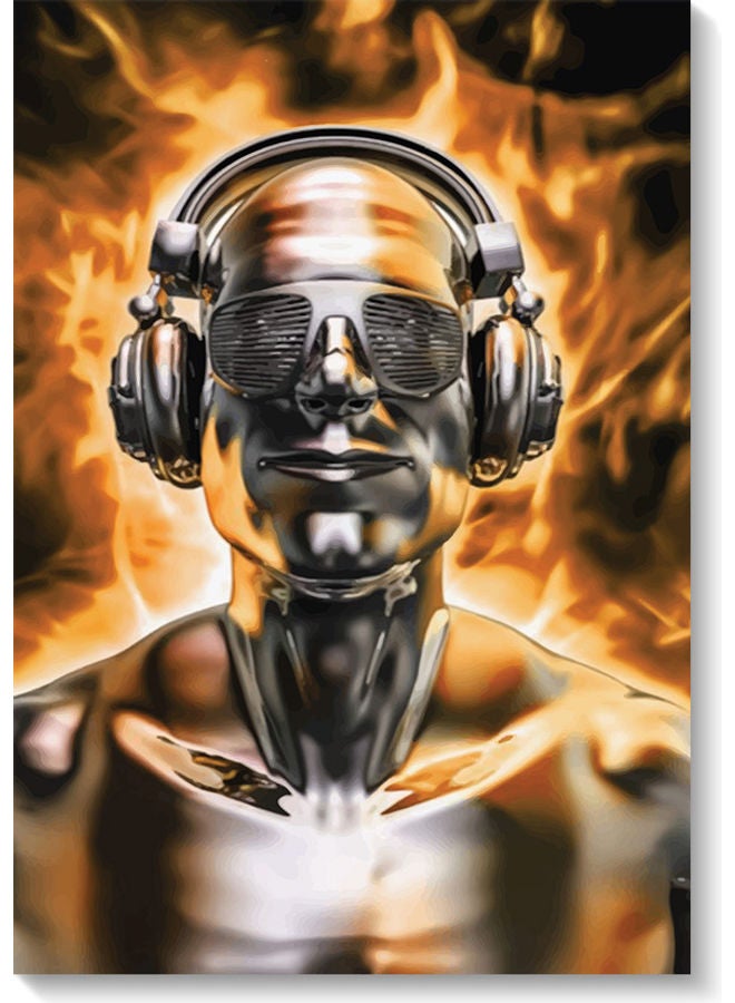 Atiq Music Lovers Wall Art Multicolour 40x60cm - Image 1