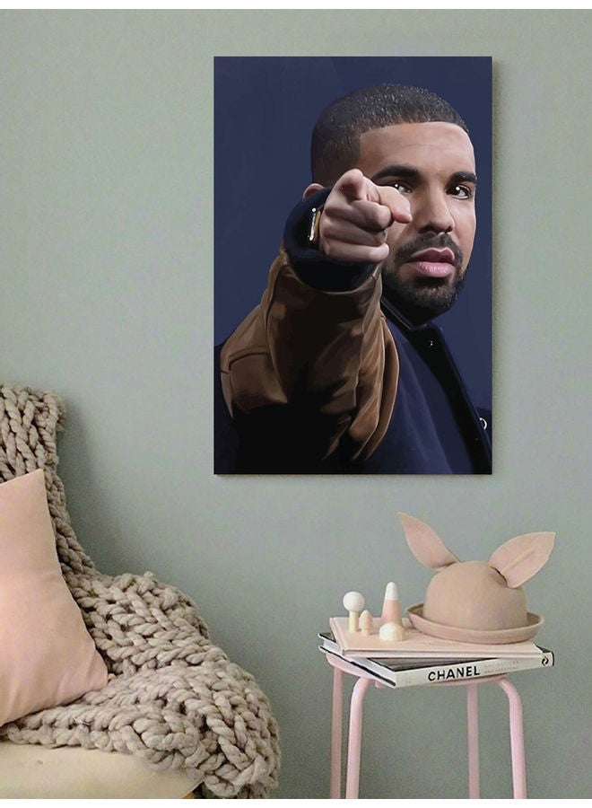 Atiq Drake Rap Wall Art Multicolour 40x60cm - Image 2