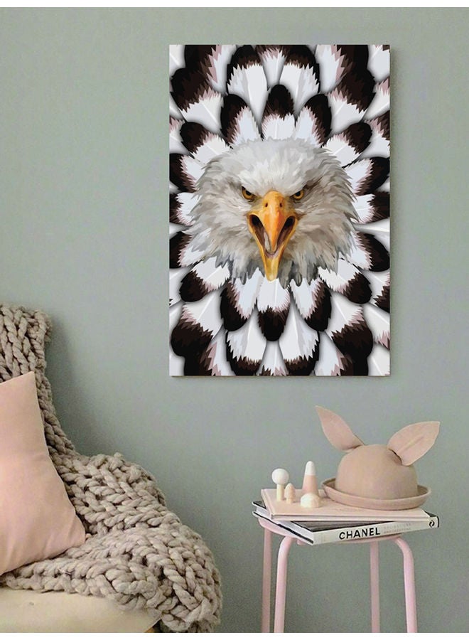 أتيك لوحة فنية بتصميم صقر متعدد الألوان 40x60سم  - Image 2