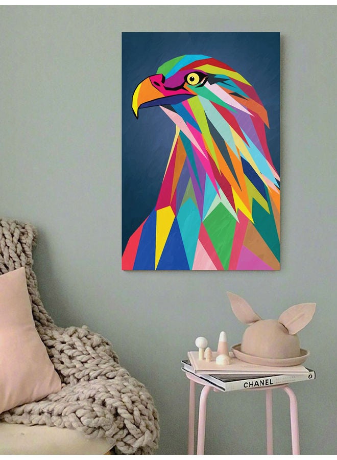 Atiq Falcon Wall Art Multicolour 40x60cm - Image 2