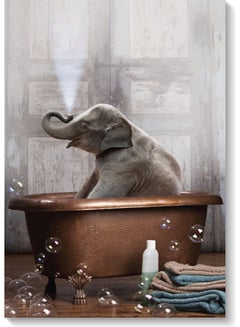 Atiq Elephant Wall Art Multicolour 40x60cm  - Image 1