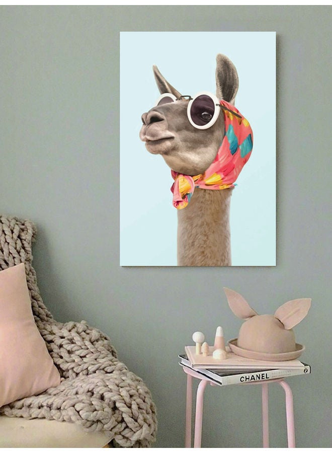 Atiq The llama Wall Art Multicolour 40x60cm  - Image 2