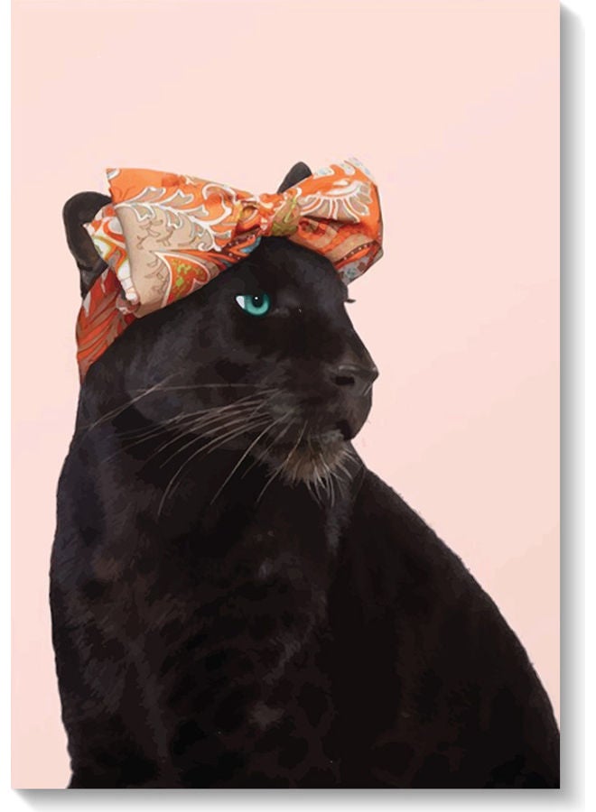 أتيك لوحة فنية بتصميم نمر جاكوار متعدد الألوان - Image 1