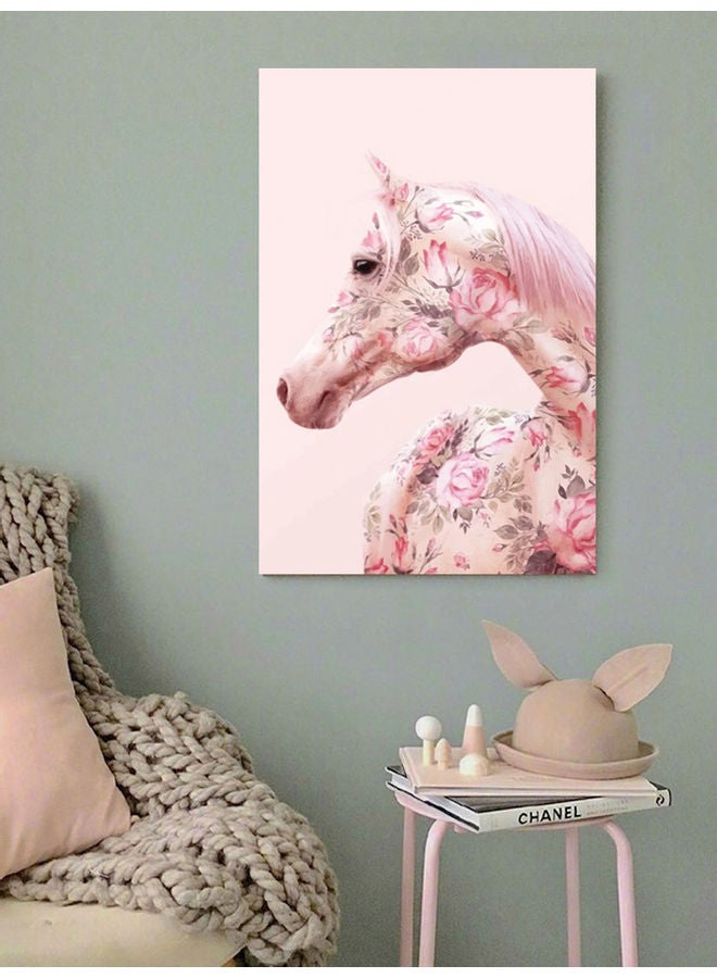 أتيك لوحة فنية على شكل حصان متعدد الألوان 40x60سم - Image 2