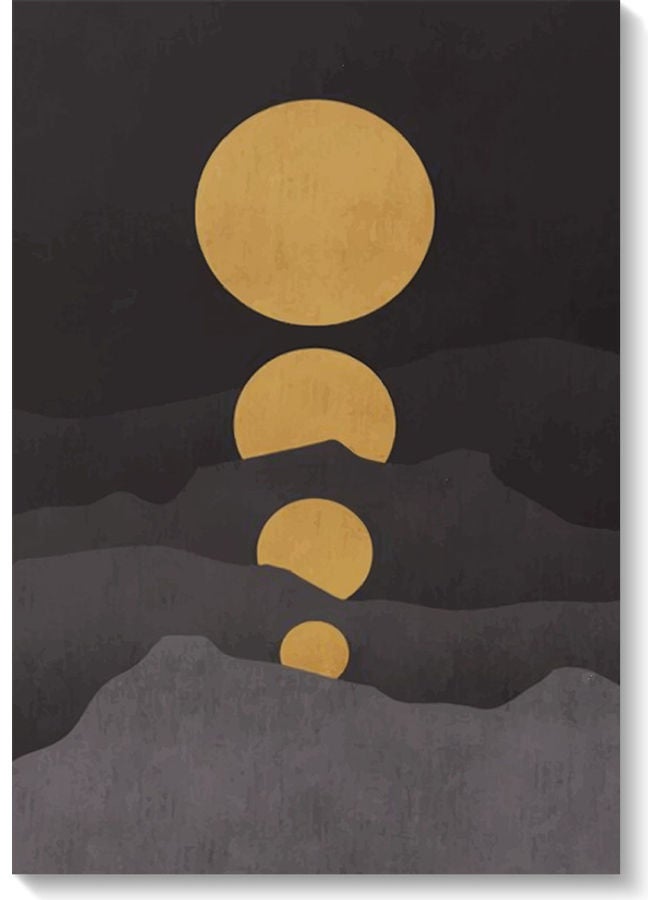 أتيك لوحة فنية لتزيين الجدار أسود/ رمادي/ بيج 40 x 60سم