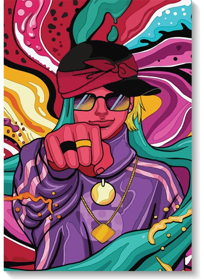 لوحة فنية لتزيين الجدار متعدد الألوان 40 x 60سم