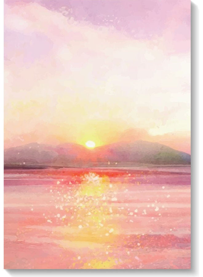 Atiq Sunset Wall Art Multicolour 40x60cm - Image 1