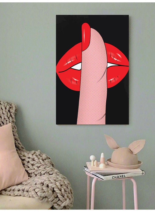 Atiq Pop Lips Wall Art Multicolour 40x60cm - Image 2