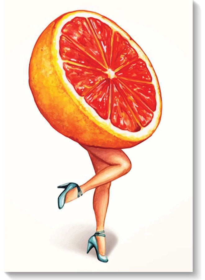 Atiq Orange Wall Art Multicolour 40x60cm - Image 1