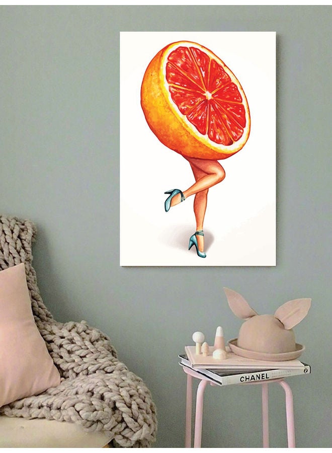 Atiq Orange Wall Art Multicolour 40x60cm - Image 2