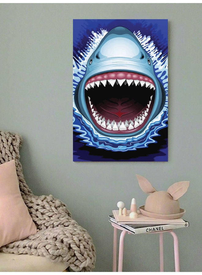 Atiq Shark Wall Art Multicolour 40x60cm - Image 2