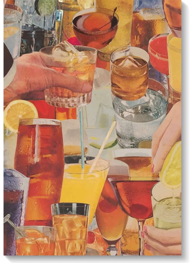 Atiq Drinks Wall Art Multicolour 40x60cm - Image 1
