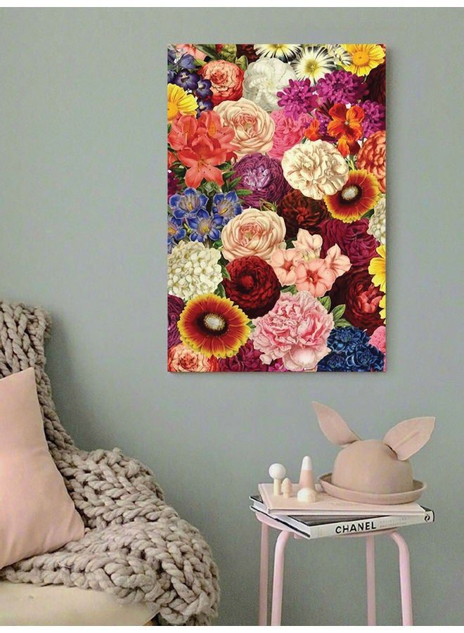 أتيك لوحة جدارية بتصميم زهور متعدد الألوان 40x60سم - Image 3