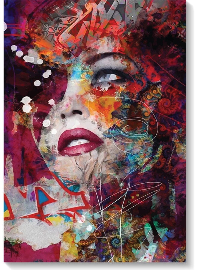 أتيك لوحة فنية جدارية تجريدية بتصميم امرأة متعدد الألوان 40x60سم  - Image 1