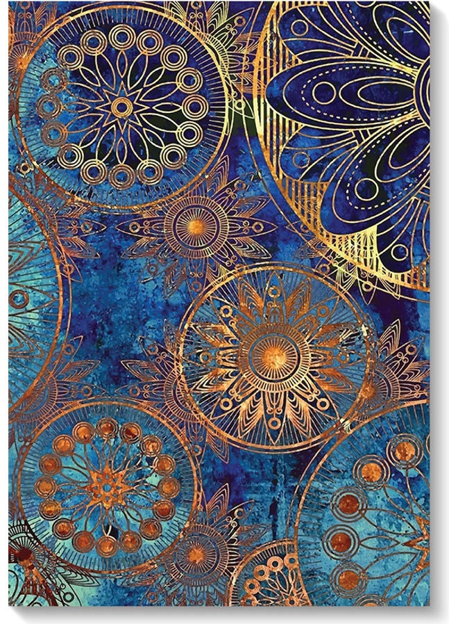 Atiq Golden Pattern Wall Art Multicolour 40x60cm - Image 1