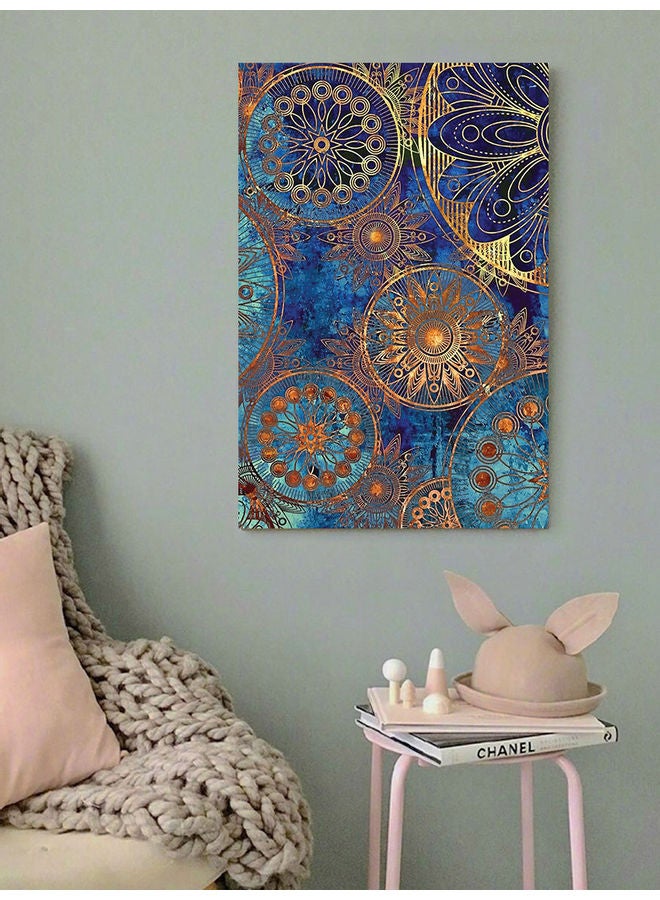 Atiq Golden Pattern Wall Art Multicolour 40x60cm - Image 2