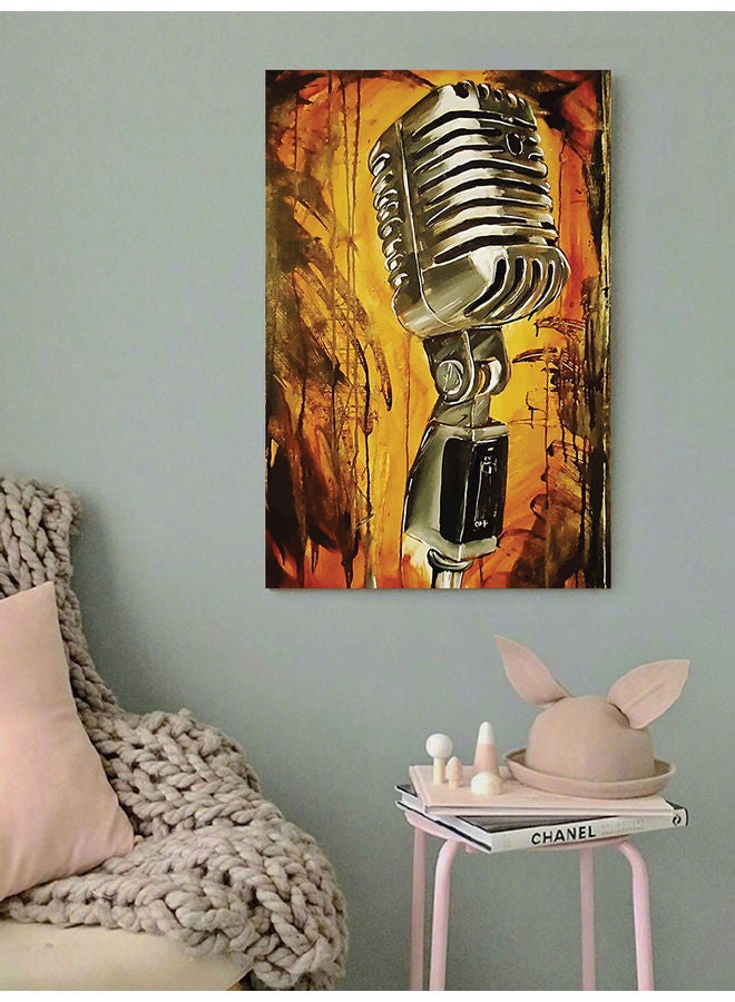 Atiq Microphone Wall Art Multicolour 40x60cm - Image 2