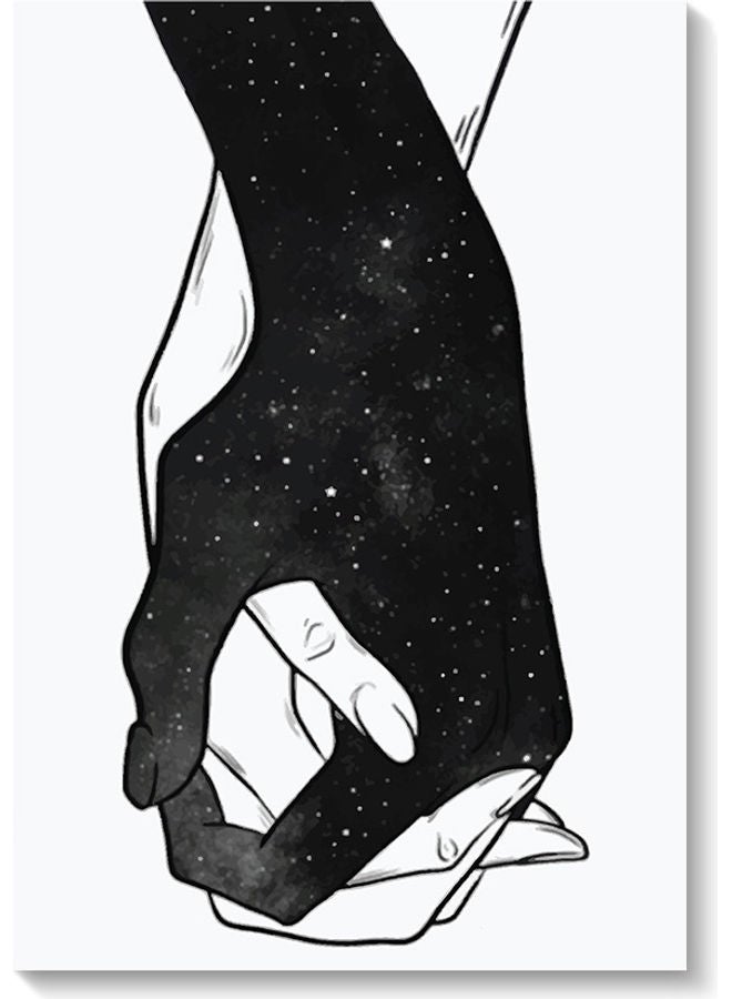 Atiq Love Hands Wall Art Multicolour 40x60cm - Image 1