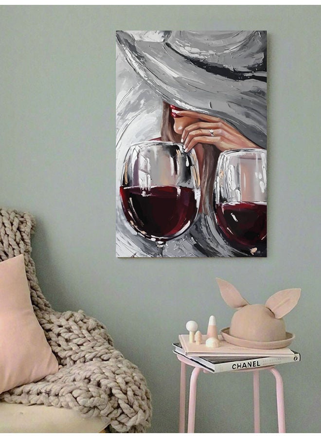 أتيك لوحة فنية لديكور الحائط تمثل امرأة متعدد الألوان 40x60سم - Image 2