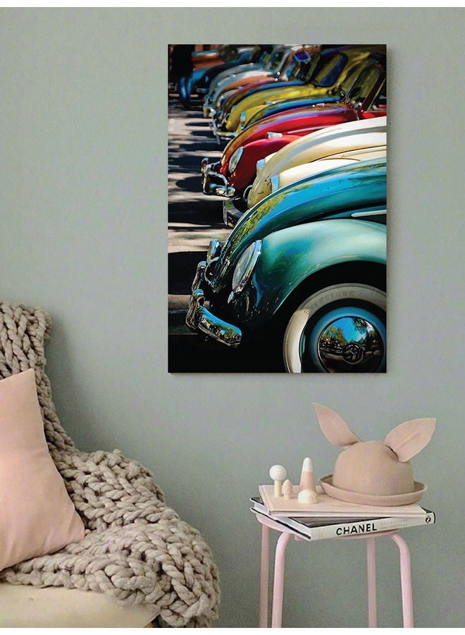 Atiq Volkswagen Cars Wall Art Multicolour 40x60cm - Image 2
