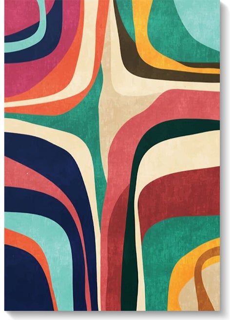 Abstract Printed Wall Art Multicolour 40x60cm