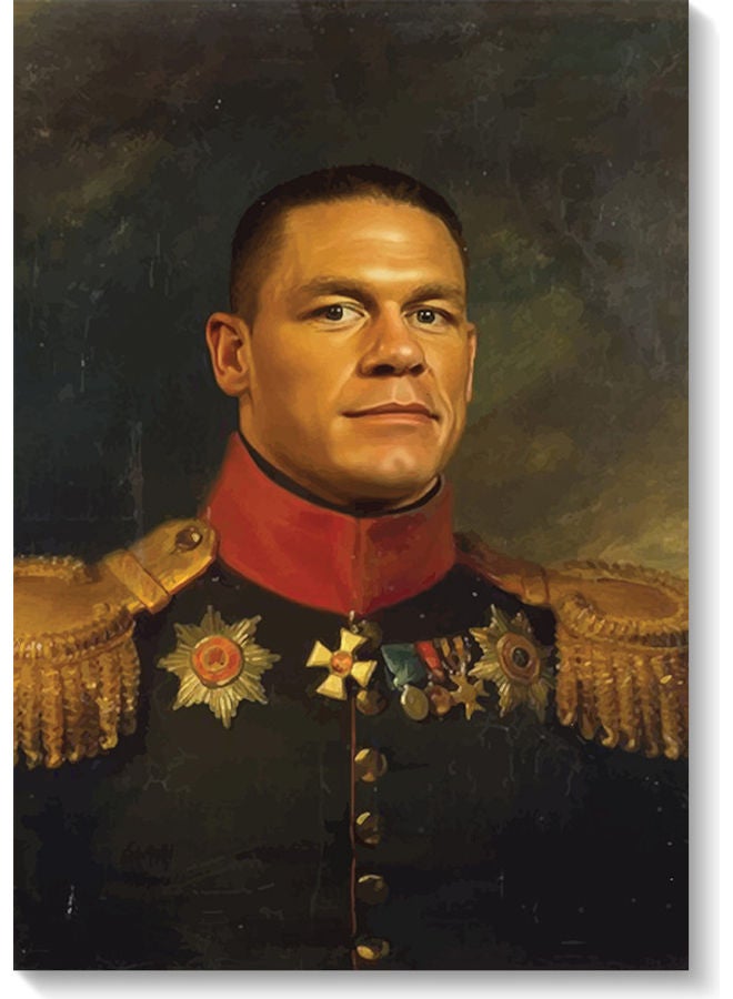 أتيك لوحة فنية لجون سينا المصارع متعدد الألوان 40x60سم - Image 1