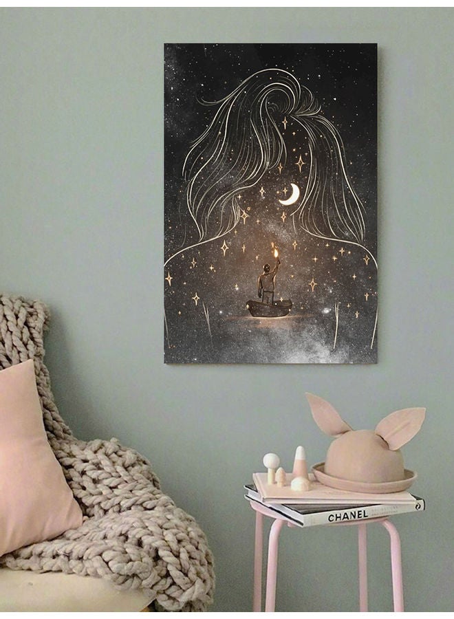 Atiq Space Woman Themed Wall Art Painting Multicolour 40x60cm - Image 3