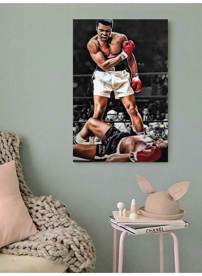 Atiq Mohammed Ali Boxer Wall Art Multicolour 40x60cm - Image 3