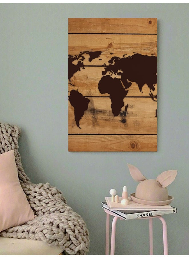 Atiq Map Of The World Wall Art Multicolour 40x60cm - Image 3