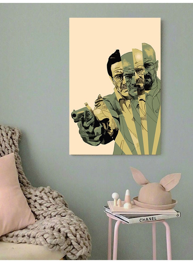 أتيك لوحة فنية بطبعة شخصية والتر وايت من مسلسل Breaking Bad متعدد الألوان 40x60سم - Image 3