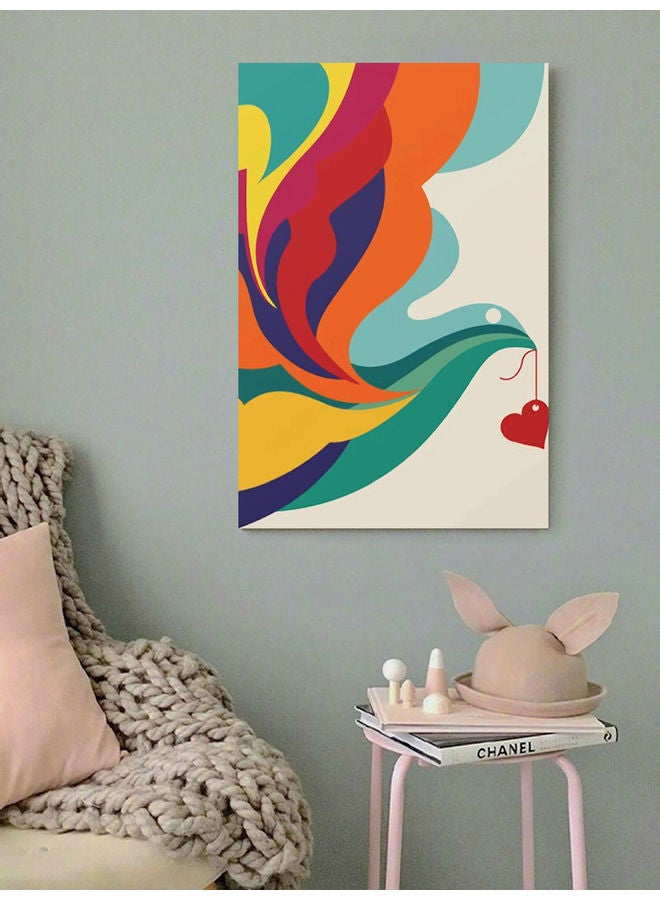 Atiq Abstract Bird Wall Art Multicolour 40x60cm - Image 3