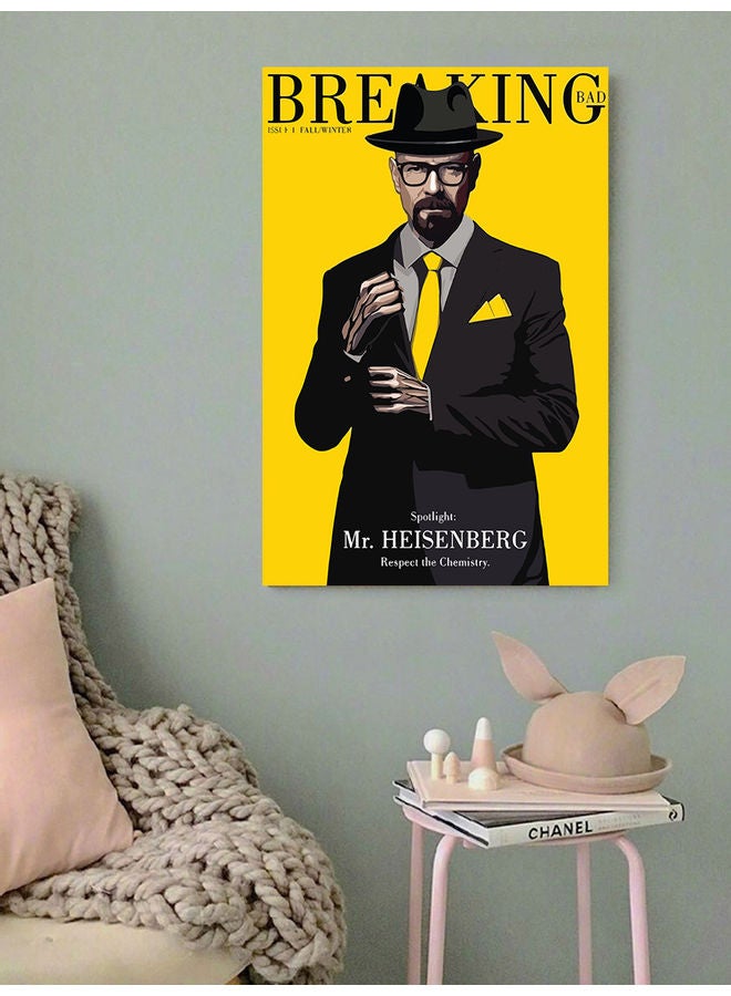 أتيك لوحة فنية بتصميم شخصية والتر وايت من مسلسل 'Breaking Bad' متعدد الألوان 40x60سم  - Image 3