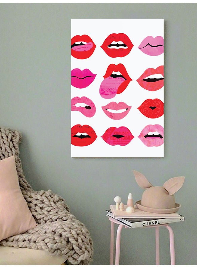 Atiq Lips Wall Art Multicolour 40x60cm - Image 3