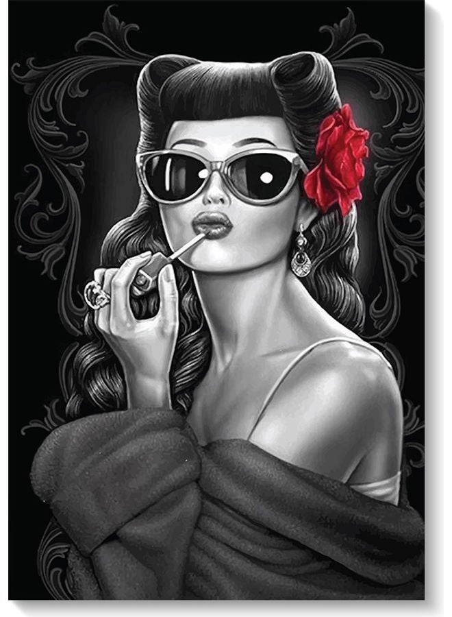 Atiq Cool Girl Wall Art Multicolour 40x60cm - Image 1