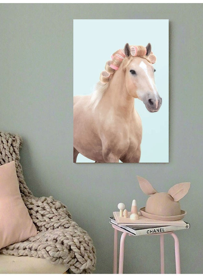 أتيك لوحة فنية بتصميم حصان لطيف متعدد الألوان 40x60سم - Image 3