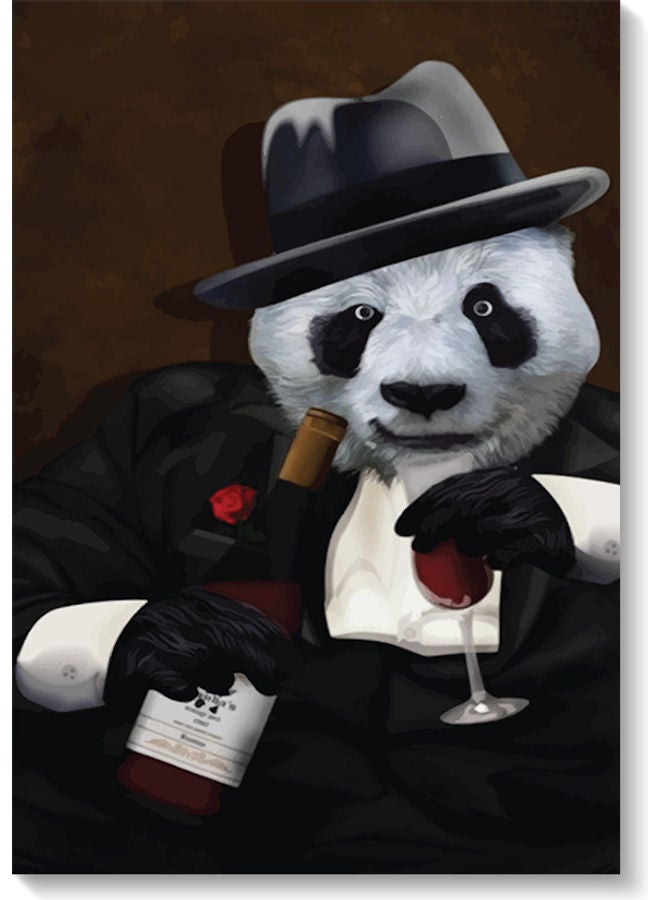 أتيك لوحة فنية لديكور الحائط بتصميم باندا متعدد الألوان 40x60سم - Image 1