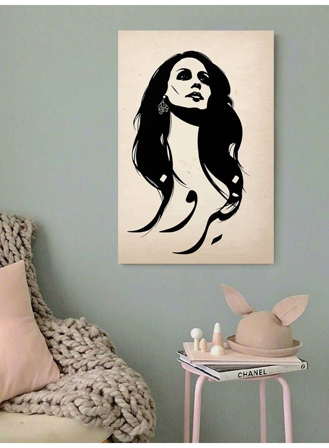 أتيك لوحة جدارية بتصميم الفنانة فيروز متعدد الألوان 40x60سم - Image 2